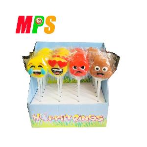 Funny Emoticon Design Gummy Candy Lollipop
