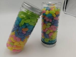 Rainbow jelly bean sweet candy in jar