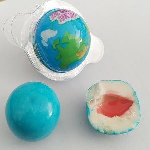 Halal blended flavor 3D planet candy center filling jelly watermelon bubble gum