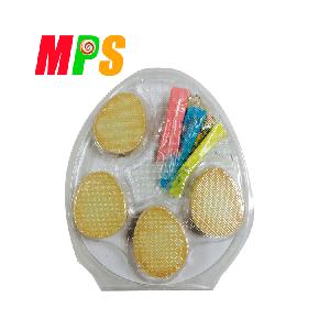 Multicolor Egg Shape Handmade Decorated Cookie Biscuit