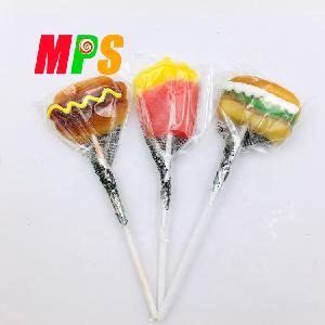 12g US Fast Food Culture Shape Hard Candy Lollipop Sweet