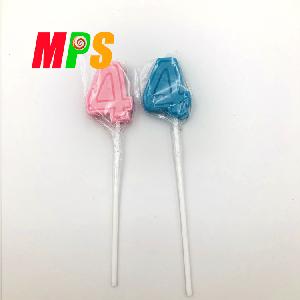 Multicolor number Shape candy Lollipop Candy