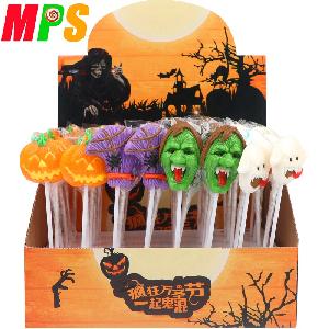 Creative Funny Halloween Pumpkin Lollipop and Tricky Bulk Scary Skull Candy