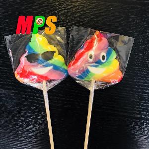 Humor Cute Emoticon Shaped Candy Sweet Fruity Flavor Lollipop