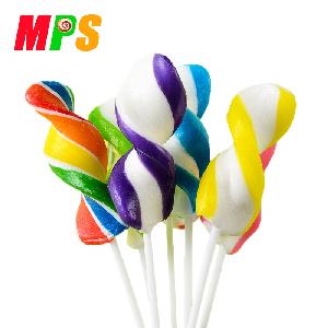 12G Rainbow Lollipop Stick Handmade Candy Colorful Twist Lollipop