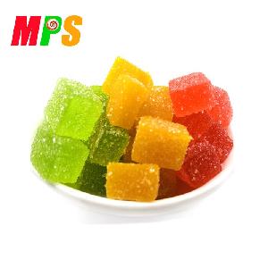 Mixed Fruit Flavors Halal Fruit Cube Jelly Gummy Candy