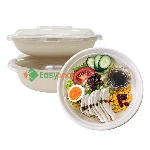 50pcs 6*6 Inch Hinged Lid Takeout Food Containers, Disposable Burger Box,  Salad, Cake, Sandwich Takeaway Box