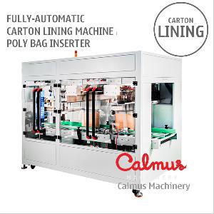 Poly Bag Inserter Liner Placer Carton Lining Machine
