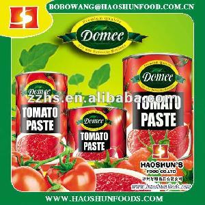 Canned tomato paste