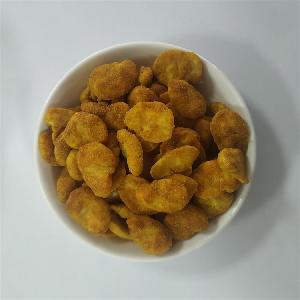 Snack Spicy and Curry Flavor Coated Broad Fava bean Chips