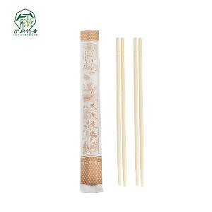 Chinese paper sleeve disposable bamboo chop sticks round chopsticks for sale