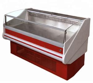 Dingfeng flat top open air  curtain  supermarket meat display refrigerator