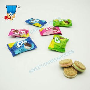 Cookie Shape Three Layers Dextrose Pressed Candy Sweets