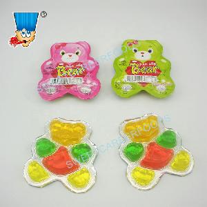 Mix Fruit Flavors Bear Cartoon Shape Jelly Cup Pudding Confectionery