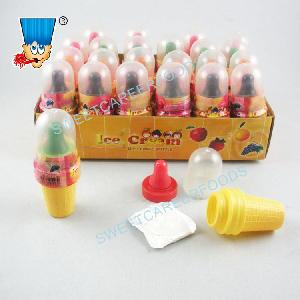 Ice Cream Fruity Lollipop Nipple Hard Candy With Sour Powder