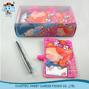 Kiss Me Fruit Jam Liquid Jelly Gel Candy With Pen