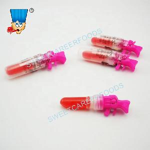 light up gun shape lipstick lollipop hard candy sweets