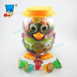  Mix   Fruit  Flavor Mini  Jelly   Cup  In Penguin Jar Sweets Confectionery