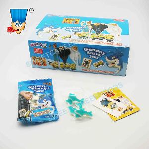 shark  gummy   candy  with toy cards