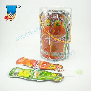 cola bottle shaped  drink ing  bag  straw sour powder sherbet candy