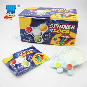 finger spinner pressed candy with sour powder candy toy