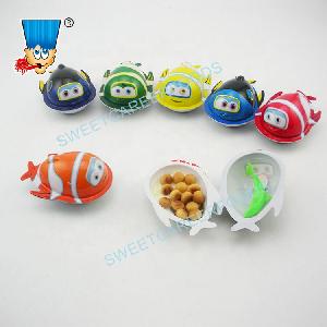 Surprise Fish Shape  Egg  Chocolate Biscuit With Toy