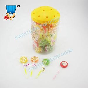 Fluorescence Stick Multi-Color Flower Shape Fruity Lollipop Hard Candy