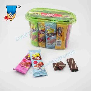 Sandwich Chocolate Coated With Soft Candy Filled Wweets