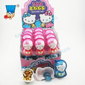 Cartoon Shape Surprise Egg Chocolate Biscuit With Toy
