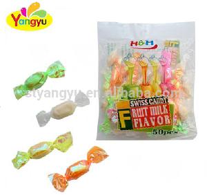 fruit milk flavor soft candy with colorful cute candy paper