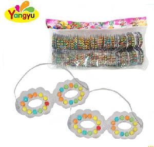 Glasses toys with colorful milk tablet candy of China supplier