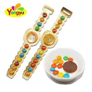 Watch Shape Chocolate Coin with Chocolate Bean