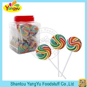 Rainbow Swirl Lollipop Candy