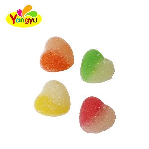 Double Color Custom Heart Shape Gummy Candy OEM