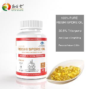 100% Pure Reishi Mushroom Extract 30.5% Triterpene Ganoderma Lucidum Spores Oil