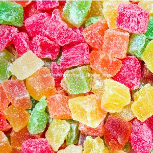 Thai Dehydrated Pineapple Core-Slice Dice Chunks Coins Mixed Color Premium Quality