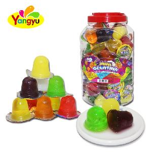  Mini  Jelly Cup  Plastic  Jar Mix  Fruit s Flavors Jelly Pudding With Coconut Supplier