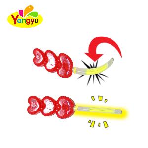 Glowing stick Heart to Heart Fruits Lollipop Candy