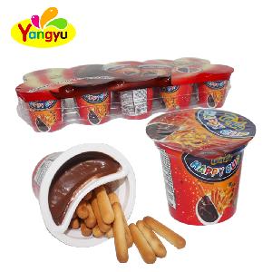 15g Sweet Chocolate With Biscuit Stick Cup