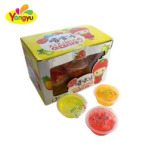 Halal  jelly   cup   candy  big fruity flavors  jelly  with pulp  jelly 
