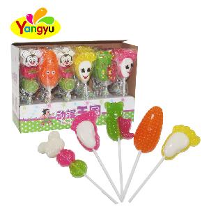 Different cartoon colorful sweet lollipop candy