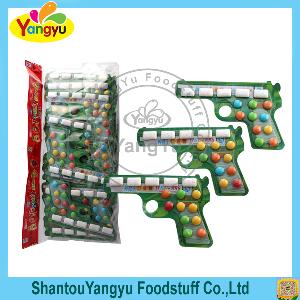Colorful fruit flavor gun shape bubble candy pistol chewing gum