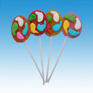 Windmill shape jelly lollipop gummy lollipop