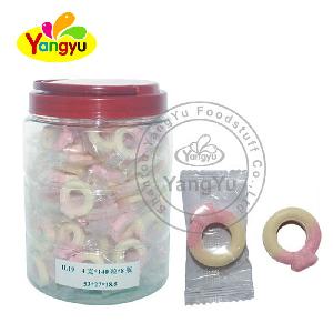Mix Color Fruity Flavor Diamond Ring Shape Roll Press Candy