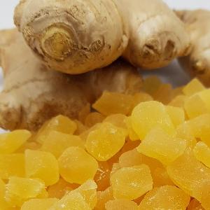 low sugar Dried dehydrated ginger dices 8-10mm from thailand