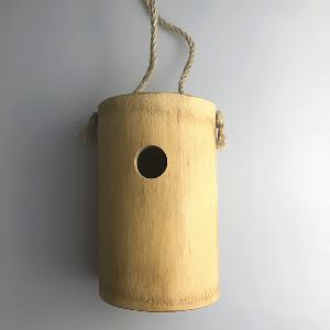 Bamboo Bird  House , Creative Wall Mounted Outdoor Nest Bamboo  Box 