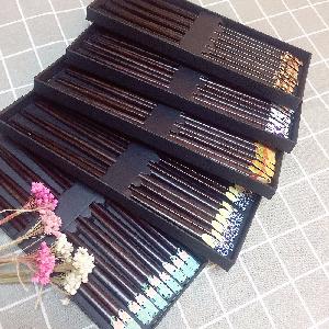 Creative Sushi Custom Reusable Wooden Chopsticks Set With Custom Logo And Packages