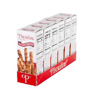 Pirouline Rolled wafer - Chocolate Hazelnut  cream filled 3.25oz carton in 6 - count display