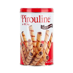 Pirouline Rolled wafer - Dark Chocolate cream filled 14oz tin