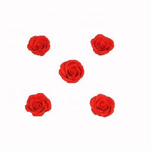Edible  fondant sugar 3D rose flower for  cake decoration